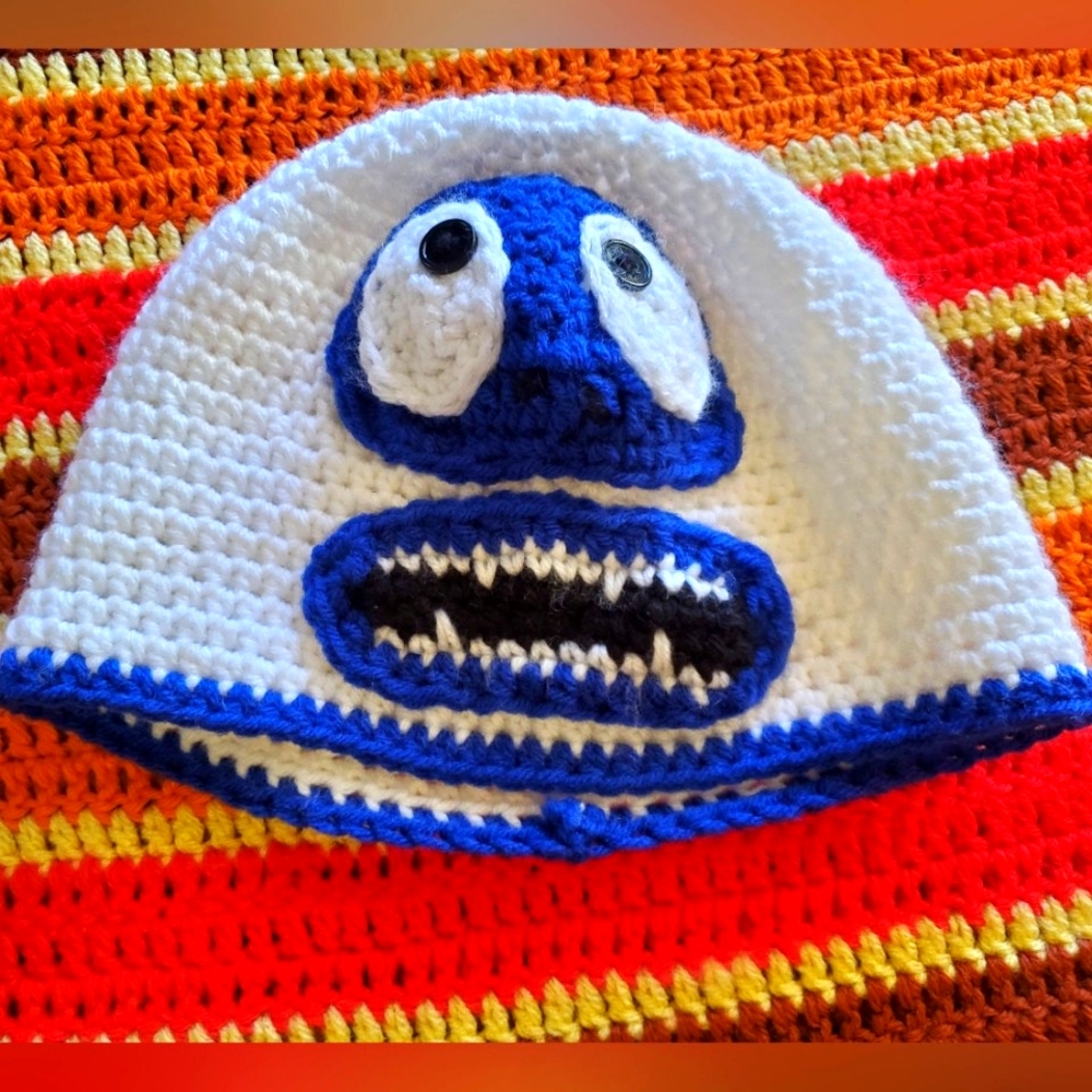 Bumble the Abominable Snowman/Yeti crochet hat/sweater cap/knit beanie